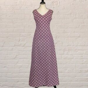 Lanvin Paris *vintage* red white & Blue Maxi Dress Size 8